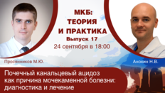 МКБ: теория и практика. Выпуск №17: «Почечный канальцевый ацидоз как причина мочекаменной болезни: диагностика и лечение»