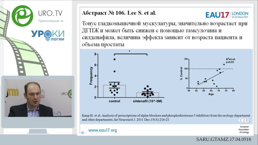 Образовательная лекция Ергакова Д.В. «Обновленные данные с Европейского Урологического Конгресса 2017 года по вопросам ДГПЖ»