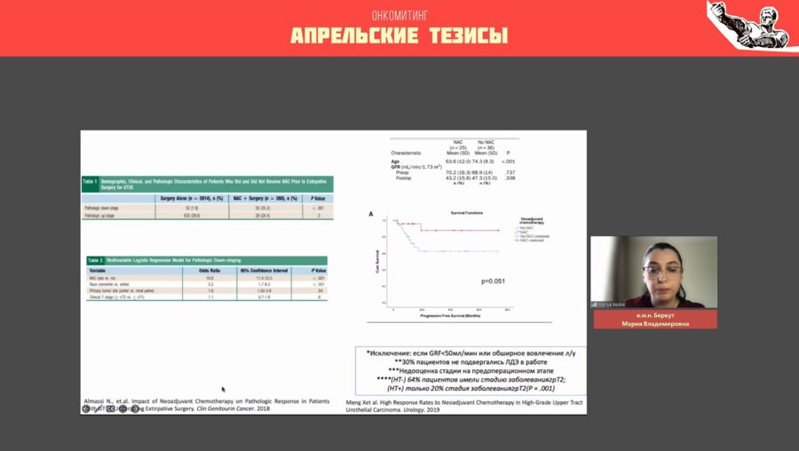 Беркут М.В. - Современные подходы к системной терапии опухолей верхних мочевыводящих путей