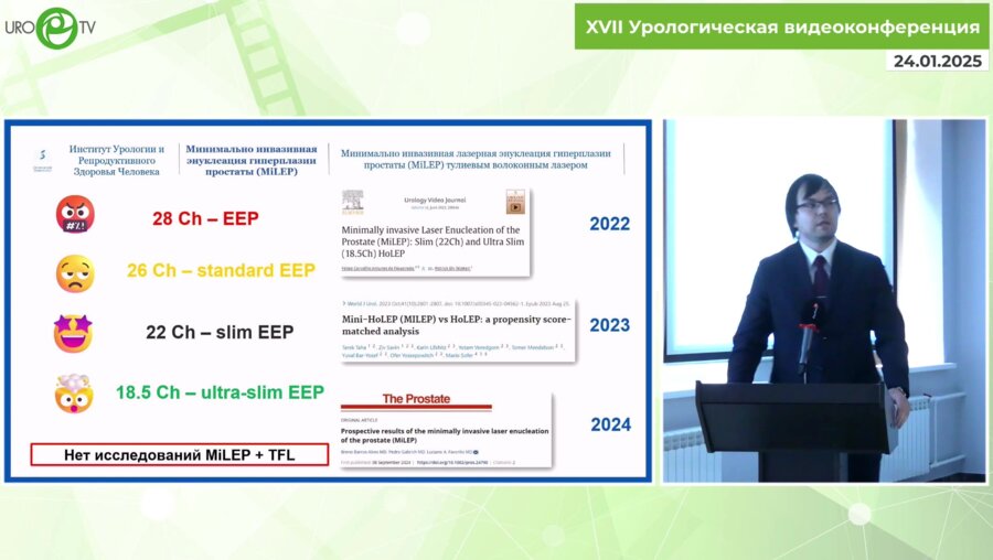 Петов В.С. -  Мини (22 СН) и ультрамини (18,5 СН) энуклеация гиперплазии простаты тулиевым волоконным лазером