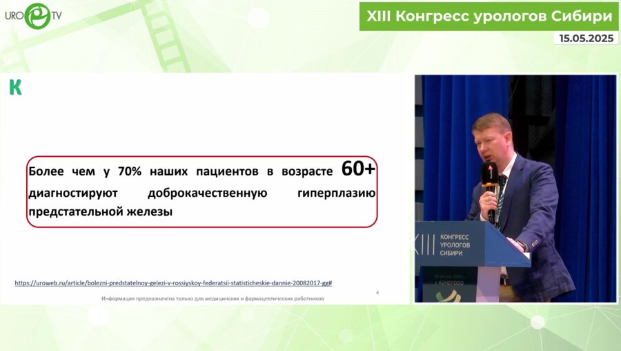 Клиническая дискуссия. Коморбидный пациент с симптомами нижних мочевых путей. История длиною в 10 лет